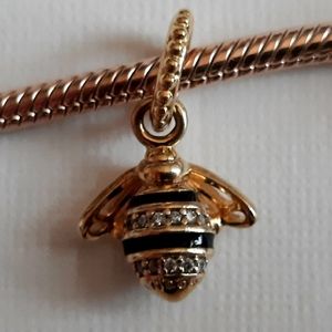 PANDORA gold plated,Enamel charm compatible with BRIGHTON bracelets.